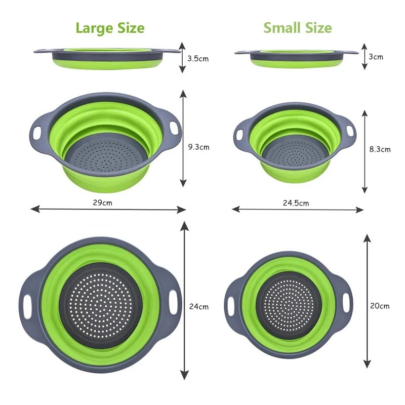 Colador de silicona plegable Fold &amp; Drain