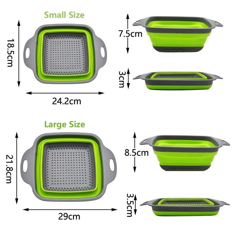 Colador de silicona plegable Fold &amp; Drain