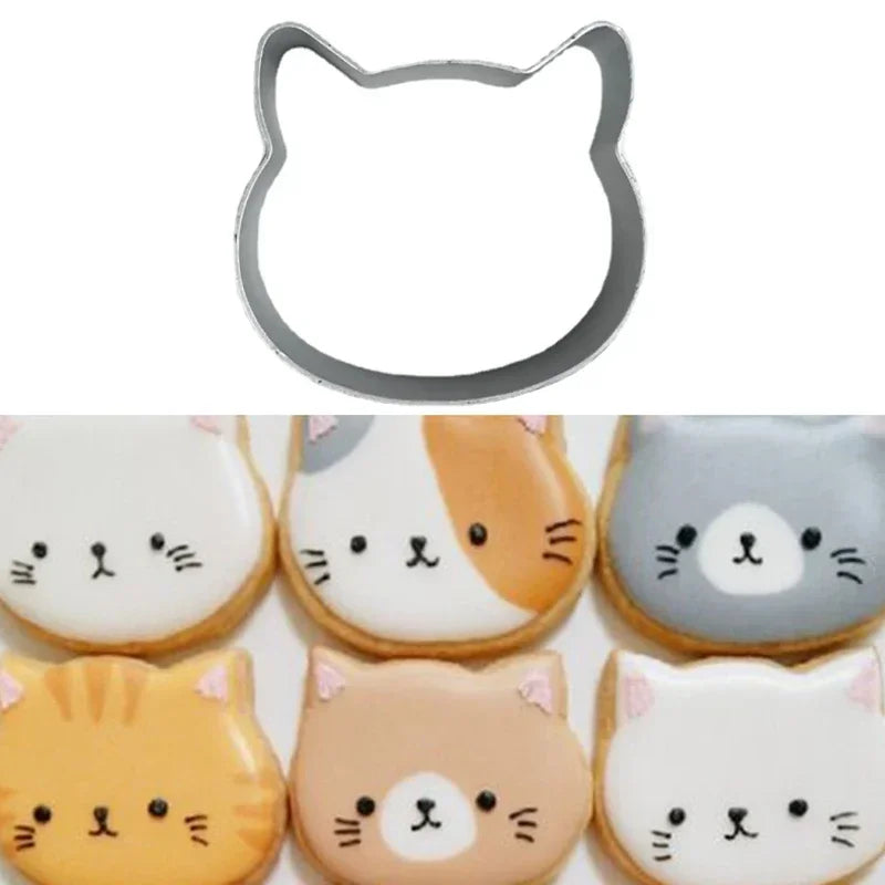 Aluminium Alloy Cat-Shaped Cookie Cutter