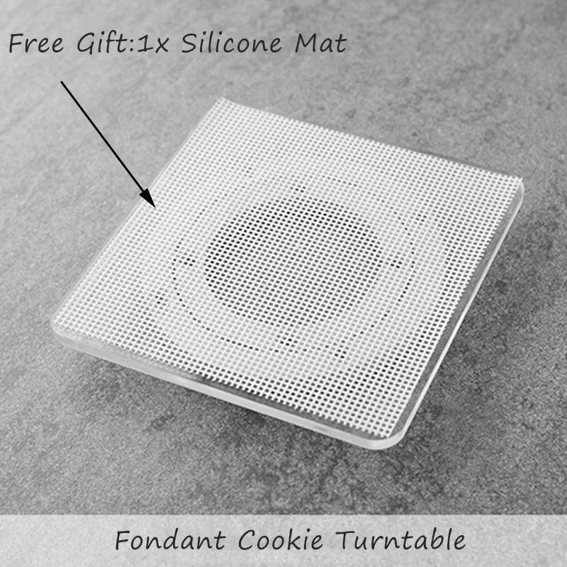 Mini Acrylic Rotating Stand for Cookies, Biscuit & Icing Decoration