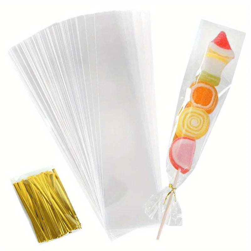 50pcs Transparent Candy Bags - OPP Plastic Packaging